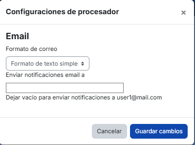 Configuraciones de procesador